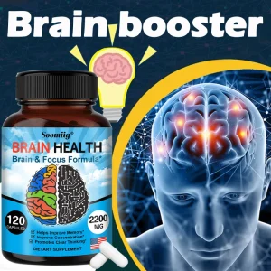 Brain Booster with Vitamin B6, B12 Supports Memory, Mental Clarity and Immune System Health