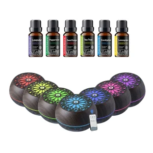 550ml Diffuser, 7 Soothing Light Colors, 6 Aromatherapy Oils